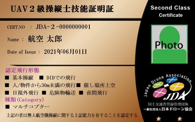 大阪のドローンスクールで取得できるドローン操縦士資格2級